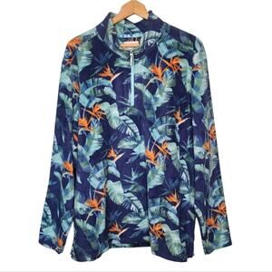 Tommy Bahama Cloud Peak Frond 1/2 Zip Fleece Pullover Men's XXL NWT